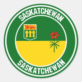 Saskatchewan Round Emblem Runder Aufkleber