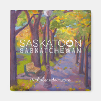 Saskatoon Herbstspaziergang - Kühlschrankmagnet Magnet