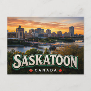 Saskatoon Kanada Prairie River City Reise 🧭 Postkarte
