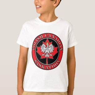 Saskatoon Runde Polnisch-Kanadisches Leaf T-Shirt