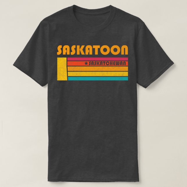 Saskatoon Saskatchewan Canada Vintag Distressed S T-Shirt (Design vorne)