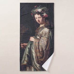 Saskia van Uylenburgh as Flora, Rembrandt, 1634 Badehandtuch