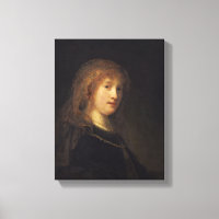 Saskia van Uylenburgh, c.1634-1640 (Öl auf Tafel)