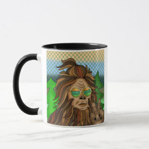 Sasqautch Peace Sign   Zertifizierter Squatcher Tasse
