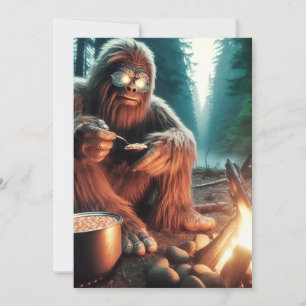Sasquatch am Campfire Dankeskarte