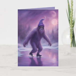 Sasquatch auf Eis in Lila Nur weil Karte