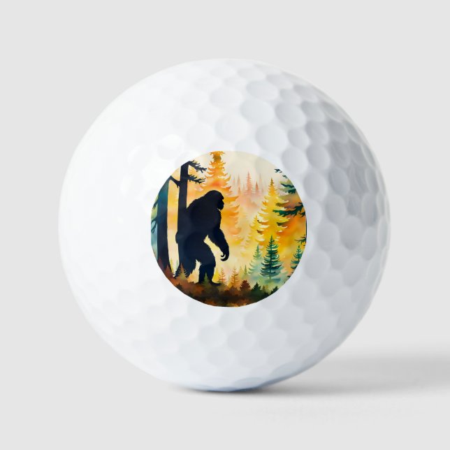 Sasquatch Autumn Landscape Sunset Golfball (Vorderseite)