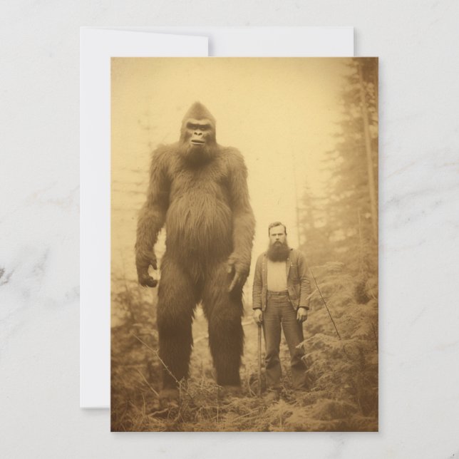 Sasquatch/Big Foot Einladungen, Kryptiden, lustig Einladung (Vorderseite)