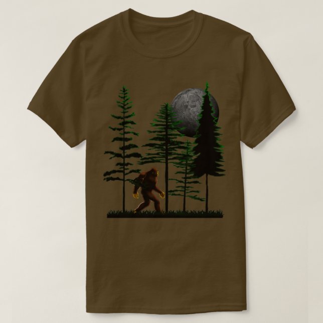 Sasquatch Bigfoot Hiding In Forest Perfect Giftbig T-Shirt (Design vorne)