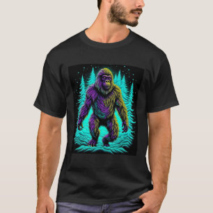 Sasquatch Bigfoot in Aquamarin und schwarz T-Shirt