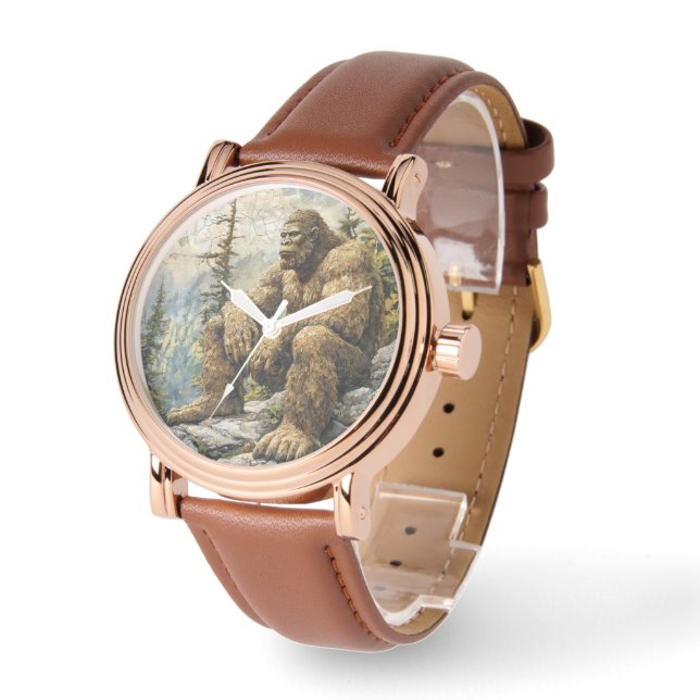 Sasquatch Bigfoot Men Armbanduhr (Winkel)