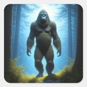 Sasquatch Bigfoot Quadratischer Aufkleber