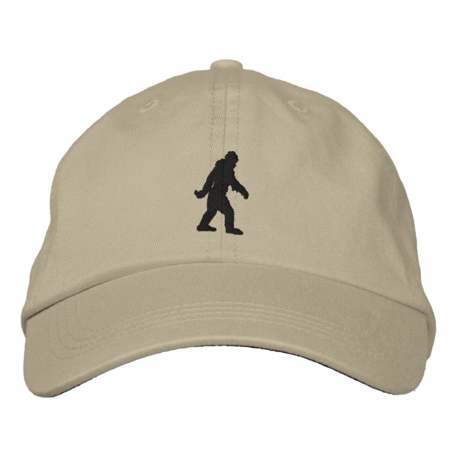 Sasquatch Bigfoot Stickerei Bestickte Baseballkappe (Vorderseite)