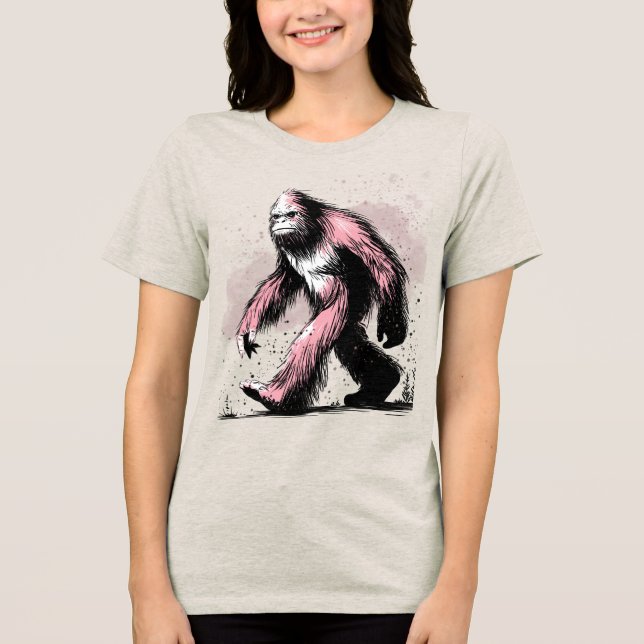 Sasquatch Bigfoot  Tri-Blend Shirt (Vorderseite)