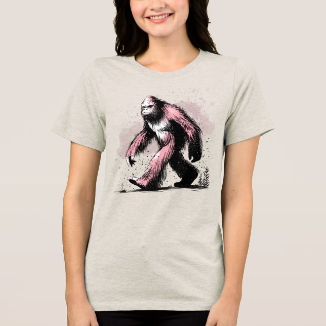 Sasquatch Bigfoot  Tri-Blend Shirt (Vorderseite)
