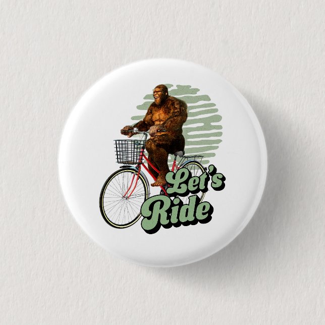 Sasquatch Bike Ride Waldabenteuer Button (Vorderseite)
