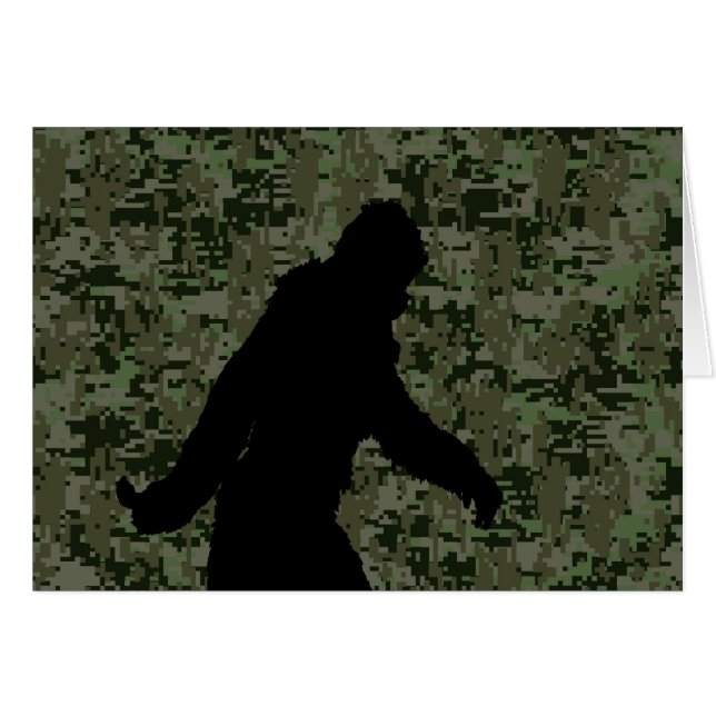 Sasquatch Black Silhouette Digital Camouflage (Vorderseite (Horizontal))
