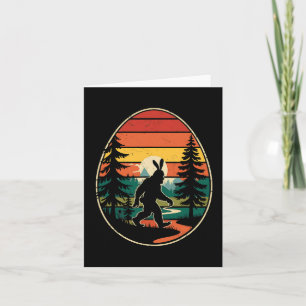 Sasquatch Bunny Ei Retro-Oster-Hiking-Abenteuer Karte