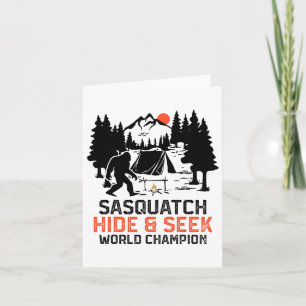 Sasquatch Camping Außenwald Funny Sasquatch H Karte
