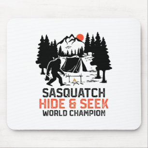 Sasquatch Camping Outdoor Wald Lustiger Sasquatch Mousepad