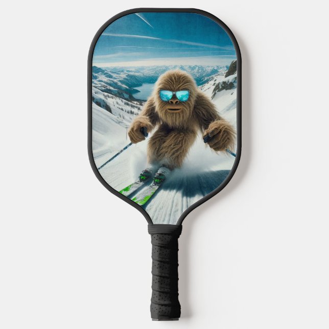 Sasquatch der Skifahrer Pickleball Schläger (Vorderseite)