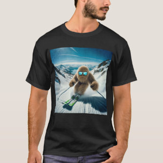 Sasquatch der Skifahrer T-Shirt