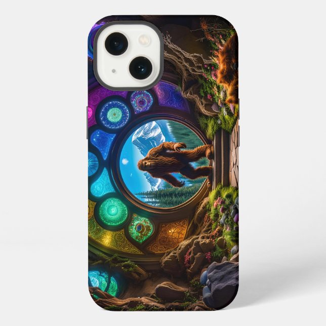 Sasquatch-Dimensionportal iPhone Hülle (Rückseite)
