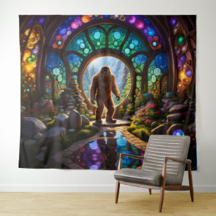 Sasquatch Dimensions Portal Wandteppich