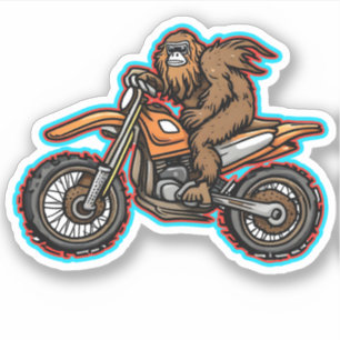 Sasquatch Dirt Bike Offroad Vinyl Aufkleber