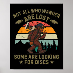 Sasquatch Disc Golfer Lustiger Disc Golf _2 Poster