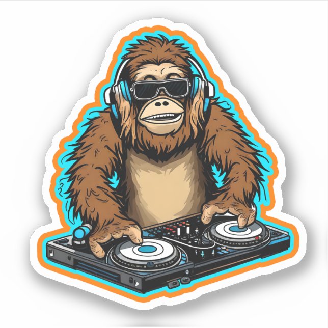 Sasquatch DJ Vinyl Aufkleber (Vorderseite)
