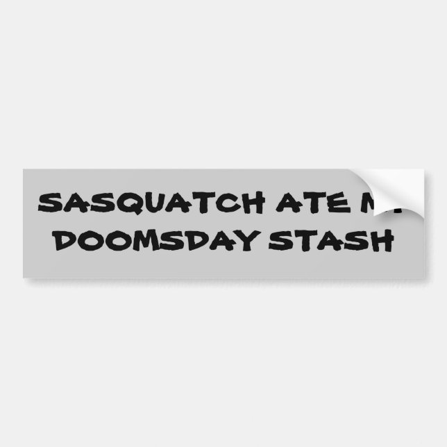 Sasquatch / Doomsday stash Autoaufkleber (Vorne)
