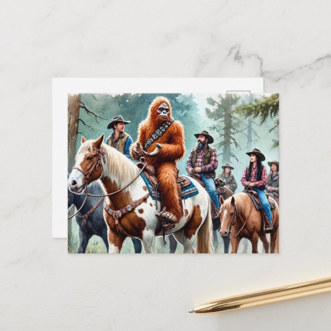 Sasquatch Entdeckungsreise zur Gruppe Postkarte (Vorderseite/Rückseite Beispiel)