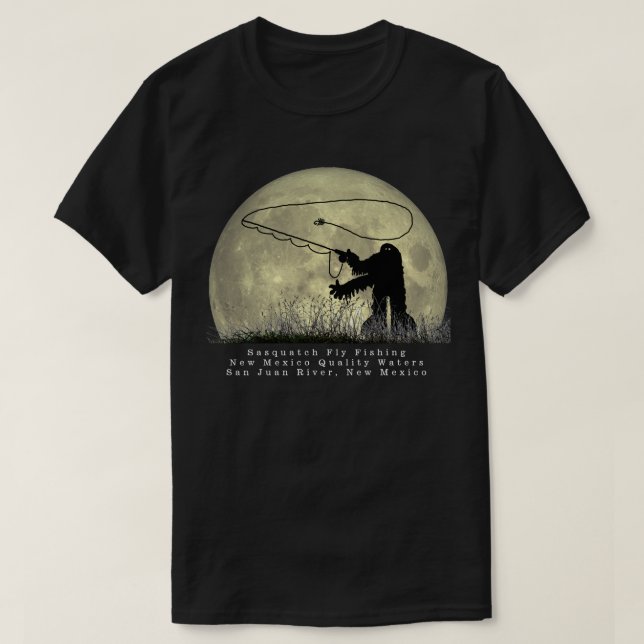 Sasquatch Fischen New Mexico T - Shirt (Design vorne)