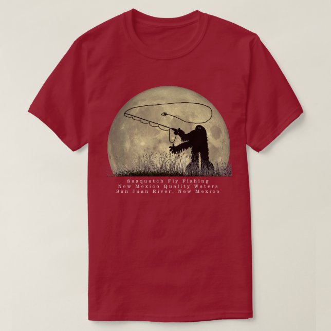 Sasquatch Fischen New Mexico T - Shirt (Design vorne)