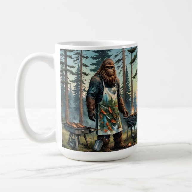 Sasquatch Fish Grillmaster Vater Kaffeetasse (Links)