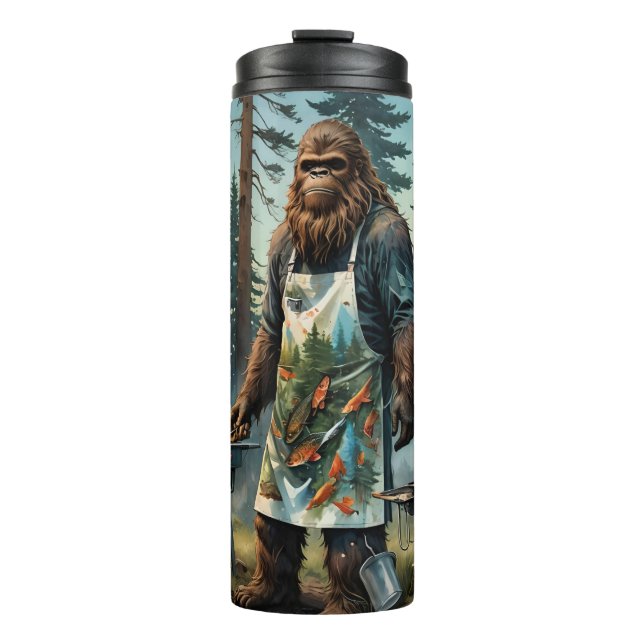 Sasquatch Fish Grillmaster Vater Thermosbecher (Vorderseite)