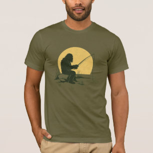 Sasquatch Fishing Shirt - Mens Bigfoot Outdoor T-S