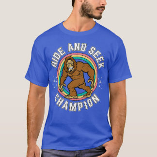 Sasquatch Funny Bigfoot Hide und suchen Sie Champi T-Shirt