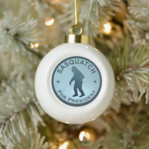 Sasquatch für den Präsidenten Keramik Kugel-Ornament