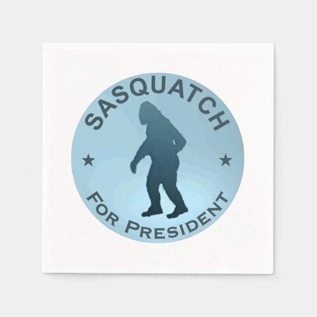 Sasquatch für den Präsidenten Serviette (Vorderseite)
