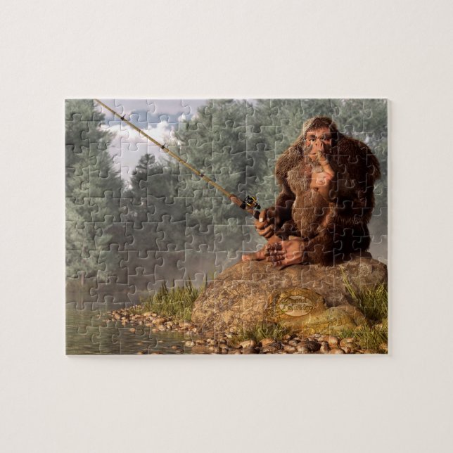 Sasquatch geht zu fischen puzzle (Horizontal)