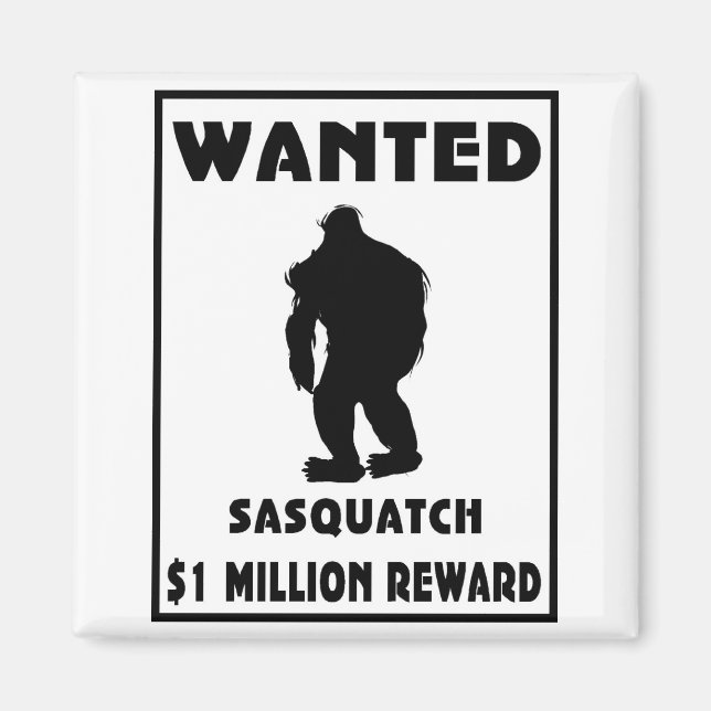 Sasquatch Gewollt Poster Magnet (Vorne)