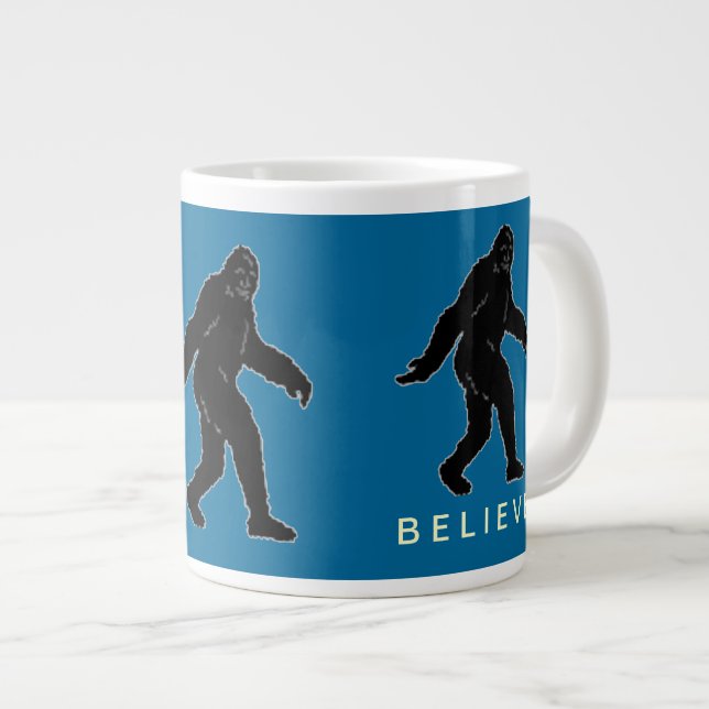 Sasquatch glauben der riesigen Tasse (blau) (Vorderseite Rechts)