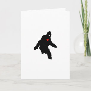 Sasquatch Heart Valentine Feiertagskarte