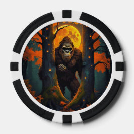 Sasquatch Hiding Poker Chips