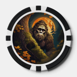 Sasquatch Hiding Poker Chips