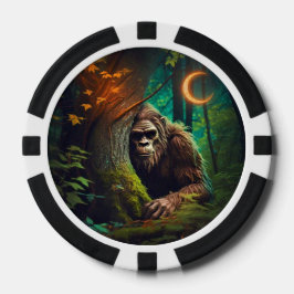 Sasquatch Hiding Poker Chips
