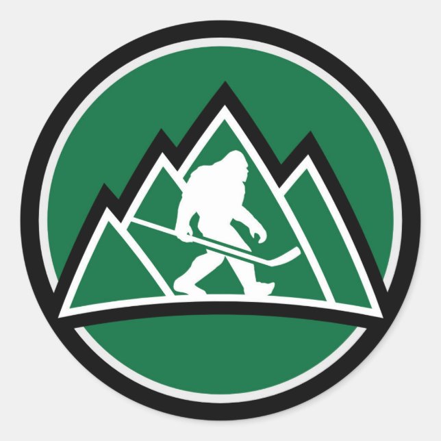 Sasquatch Hockey Sticker - weg (Vorderseite)