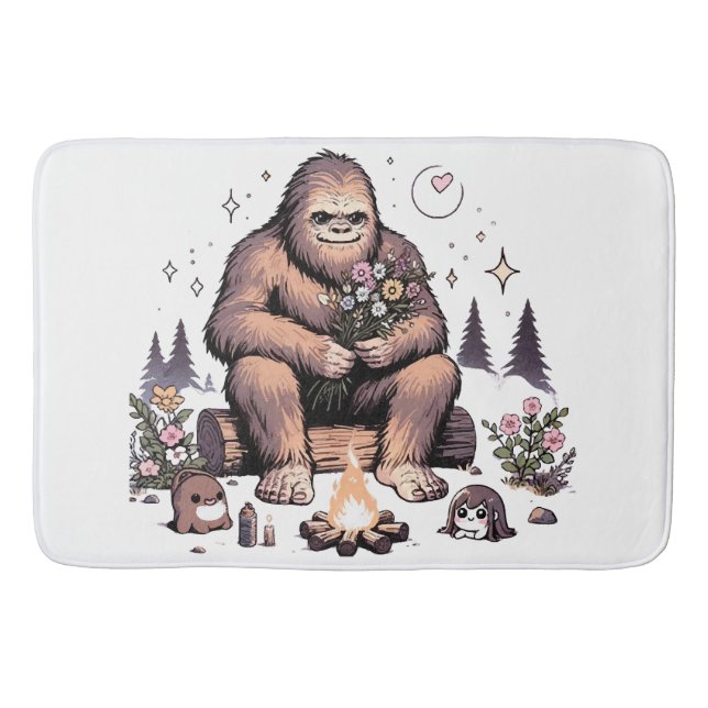 Sasquatch Holding-Blume Badematte (Vorderseite)